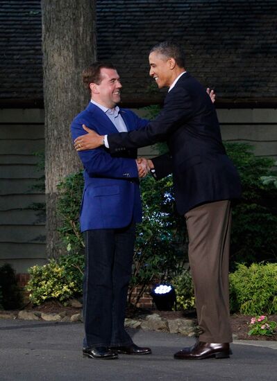 Dmitry Medvedev at G-8 summit