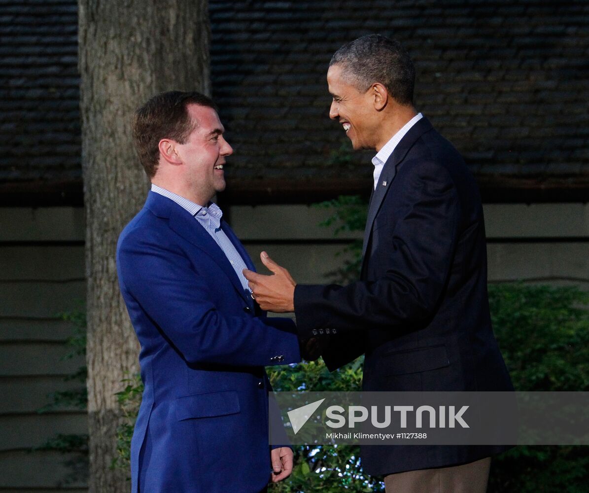 Dmitry Medvedev at G-8 summit