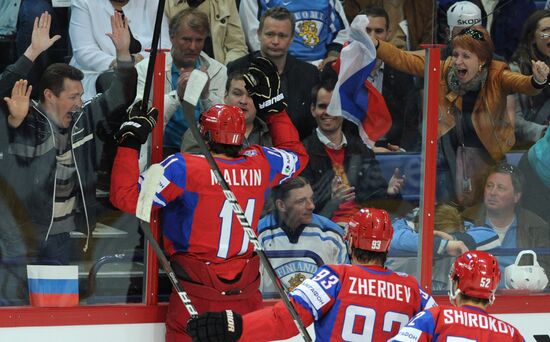 2012 World Ice Hockey Championships. Finland vs. Russia