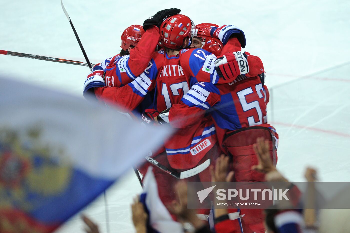 2012 World Ice Hockey Championships. Finland vs. Russia