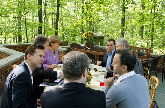Dmitry Medvedev attends G8 summit. Day 2