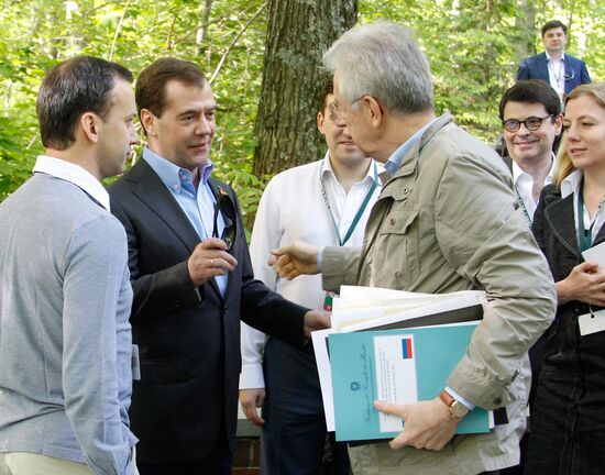 Dmitry Medvedev attends G8 summit. Day 2