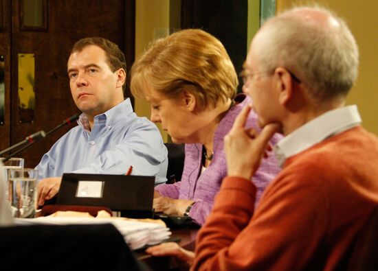 Dmitry Medvedev attends G8 summit. Day 2