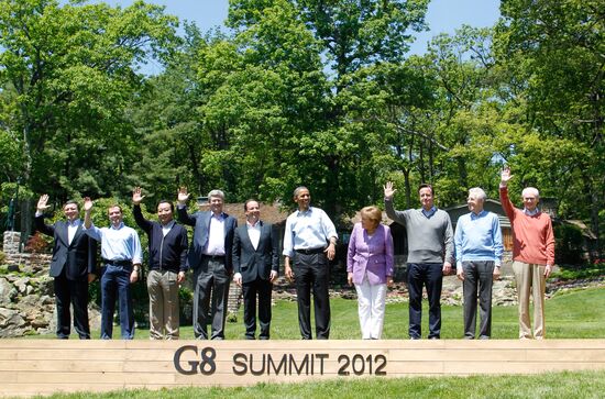 Dmitry Medvedev attends G8 summit. Day 2