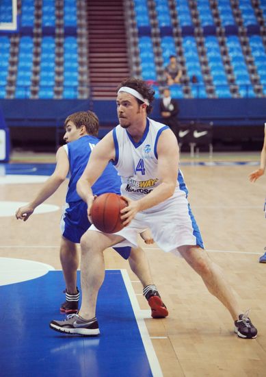 Exhibition game of world basketball stars