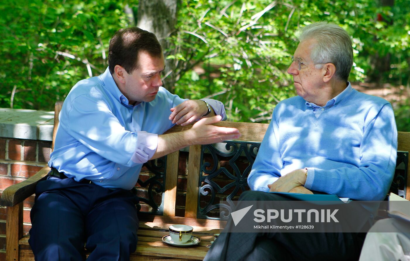 Dmitry Medvedev at the G-8 summit. Second day