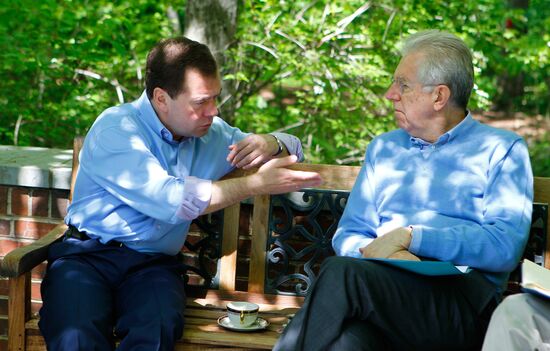 Dmitry Medvedev at the G-8 summit. Second day
