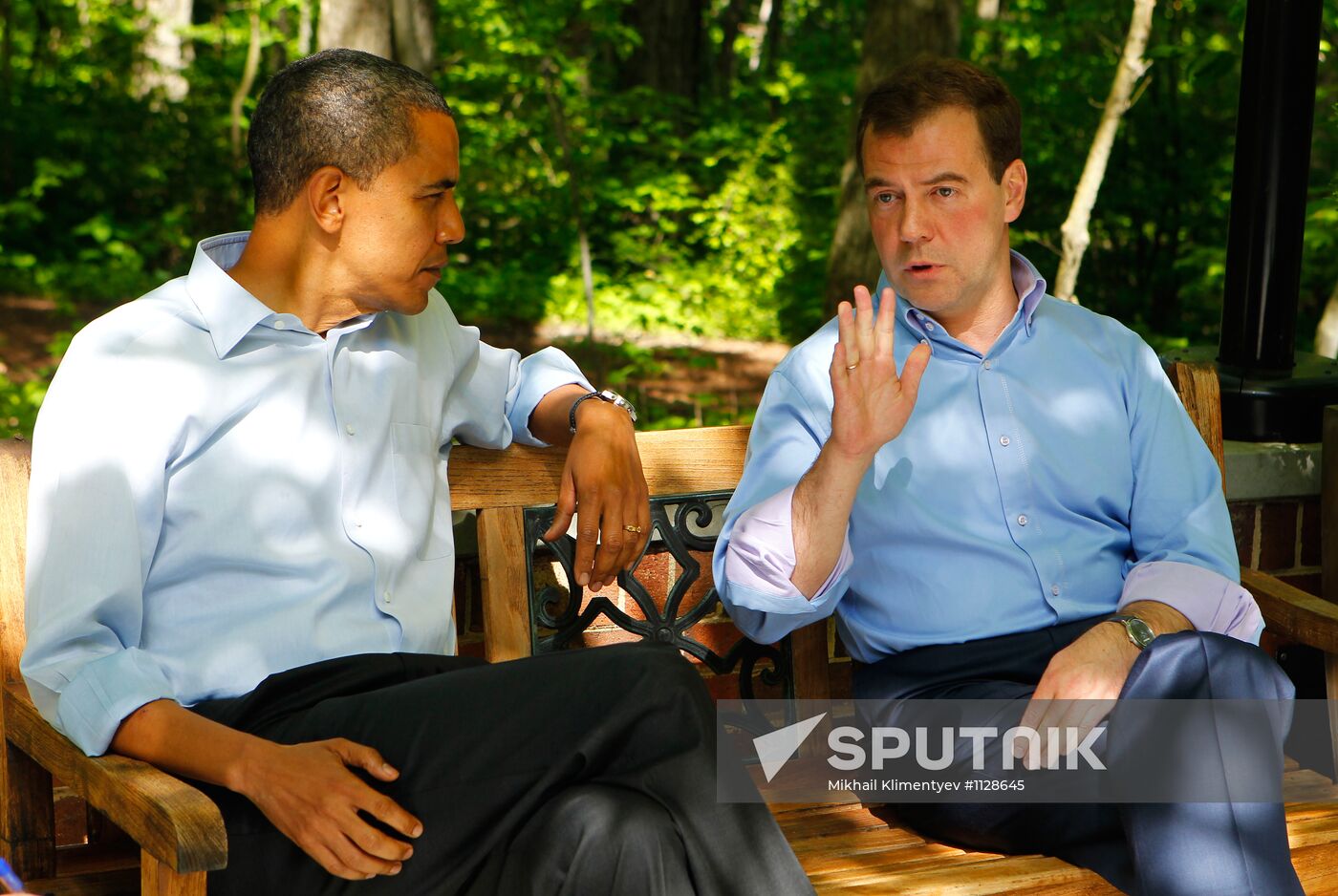 Dmitry Medvedev at the G-8 summit. Second Day