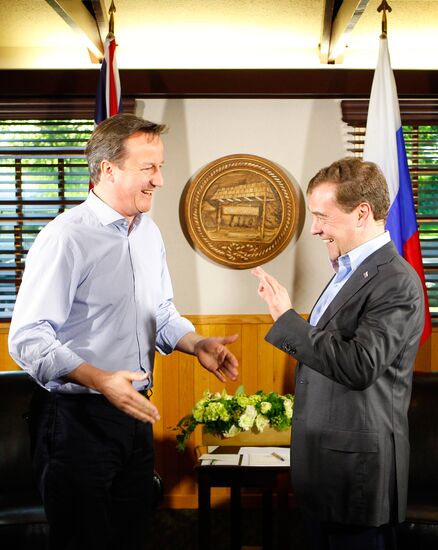 Dmitry Medvedev attends G8 summit. Day 2