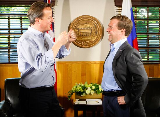Dmitry Medvedev attends G8 summit. Day 2