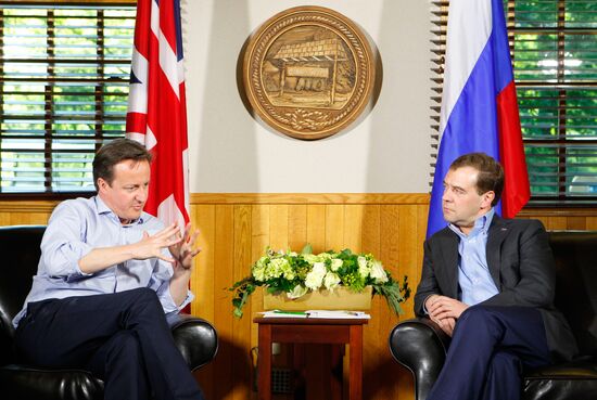 Dmitry Medvedev attends G8 summit. Day 2