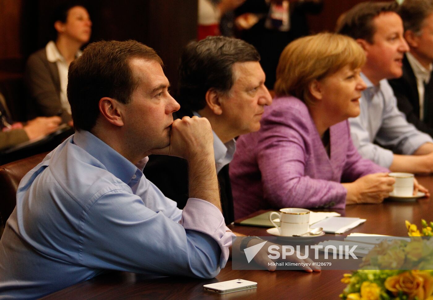 Dmitry Medvedev attends G8 summit. Day 2