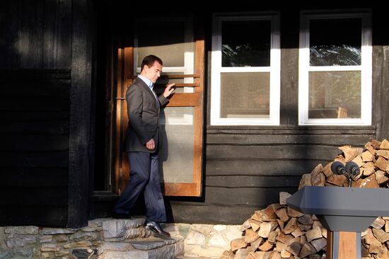Dmitry Medvedev attends G8 summit. Day 2