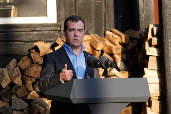 Dmitry Medvedev attends G8 summit. Day 2