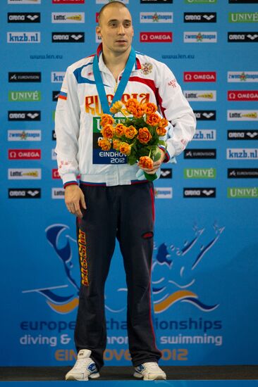 Synchronized diving European Diving Championship. Men's 10 m