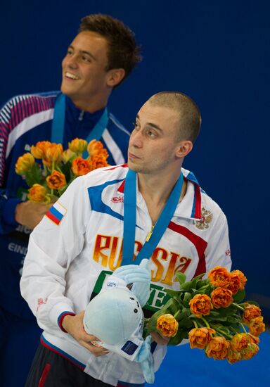 Synchronized diving European Diving Championship. Men's 10 m