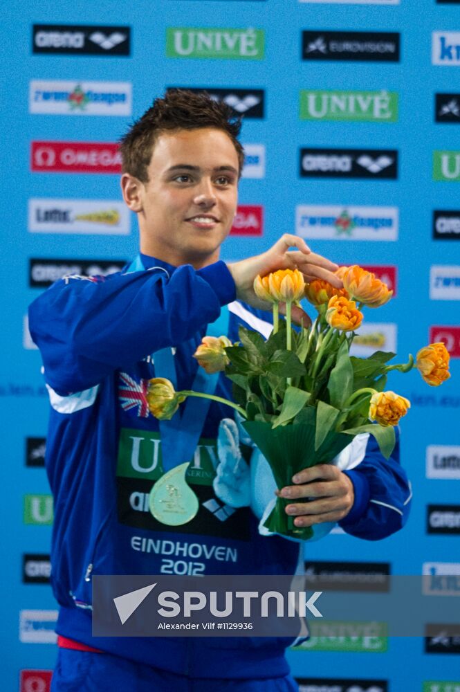Synchronized diving European Diving Championships. Men's 10 m