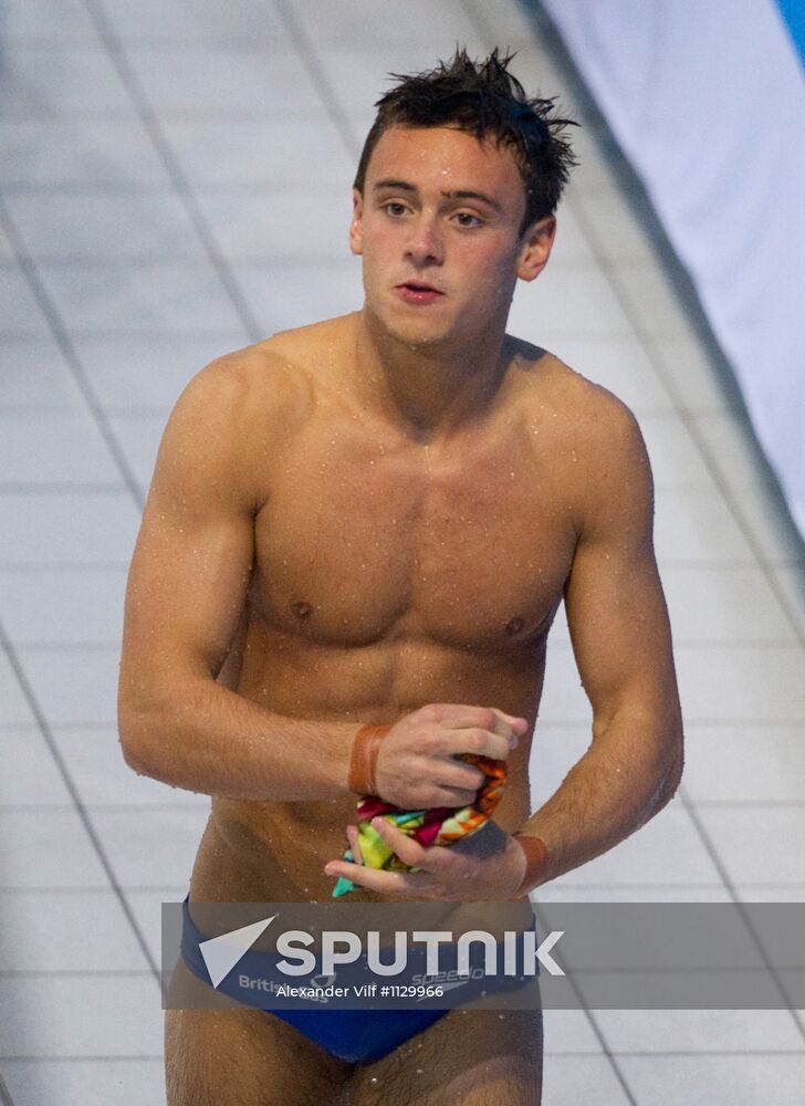 Synchronized diving European Diving Championship. Men's 10 m