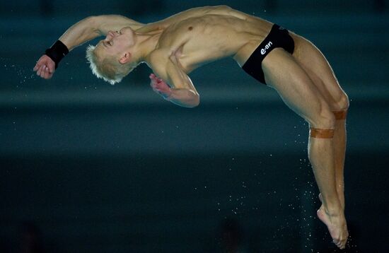 Synchronized diving European Diving Championship. Men's 10 m