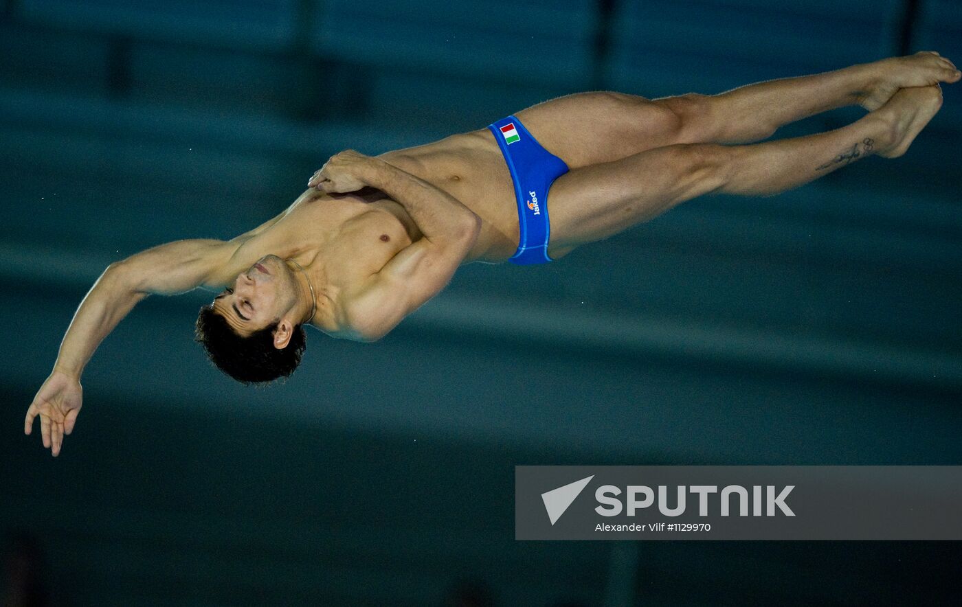 Synchronized diving European Diving Championship. Men's 10 m