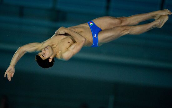 Synchronized diving European Diving Championship. Men's 10 m