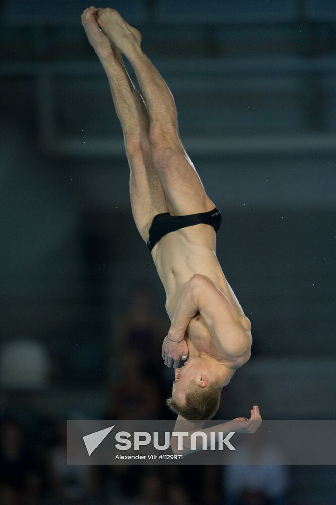 Synchronized diving European Diving Championship. Men's 10 m