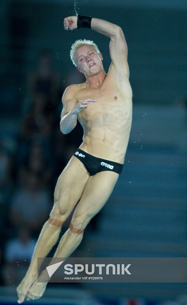 Synchronized diving European Diving Championship. Men's 10 m