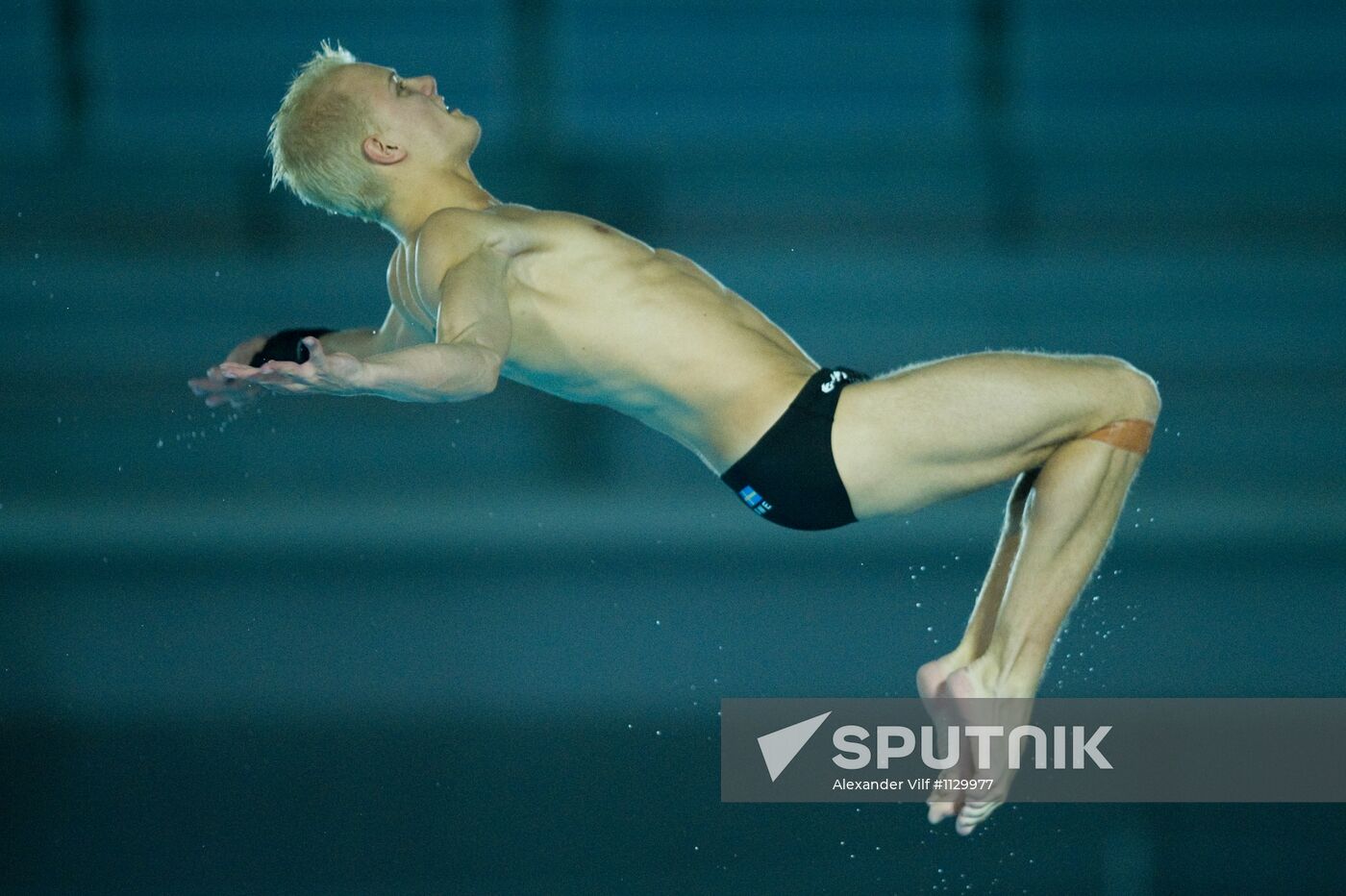 Synchronized diving European Diving Championship. Men's 10 m