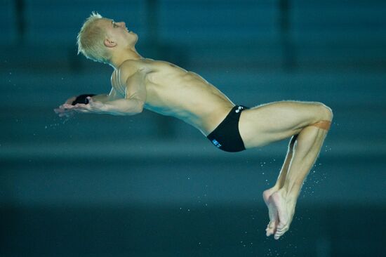 Synchronized diving European Diving Championship. Men's 10 m