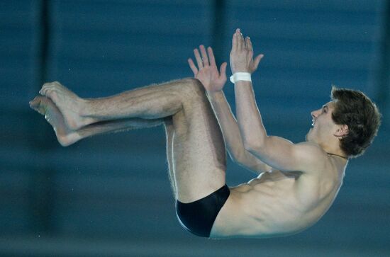Synchronized diving European Diving Championship. Men's 10 m