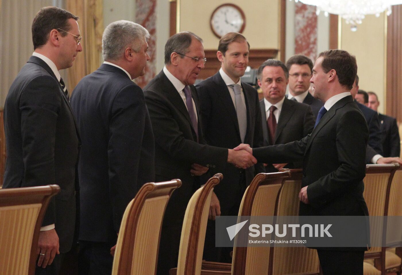 Dmitry Medvedev holds first government meeting on May 21, 2012