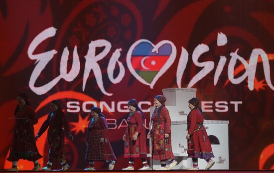 Dress rehearsal before first semifinal of "Eurovision"