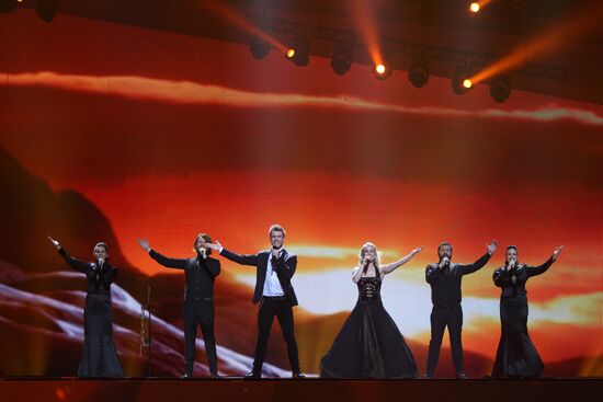 Dress rehearsal before first semifinal of "Eurovision" contest