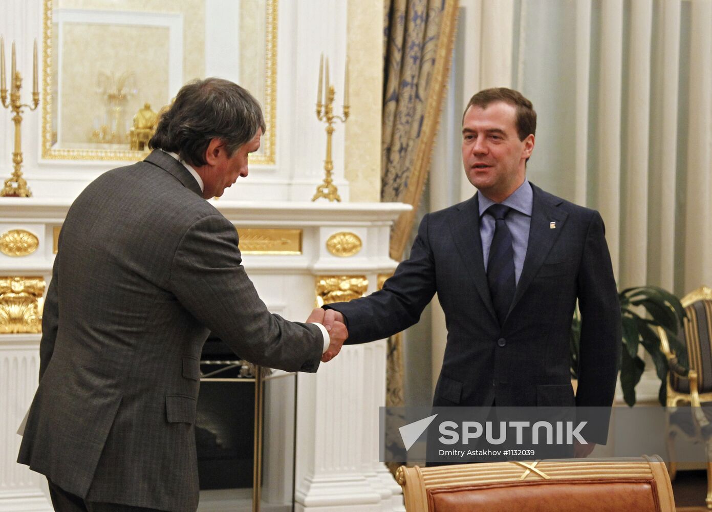 Dmitry Medvedev conducts meetings on May 22, 2012.