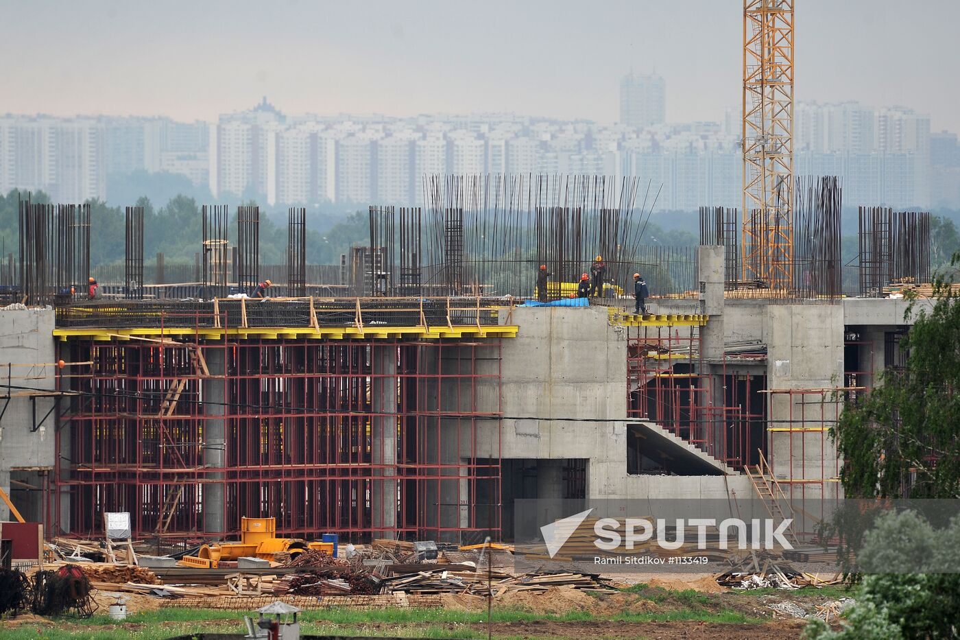 Construction of Spartak stadium