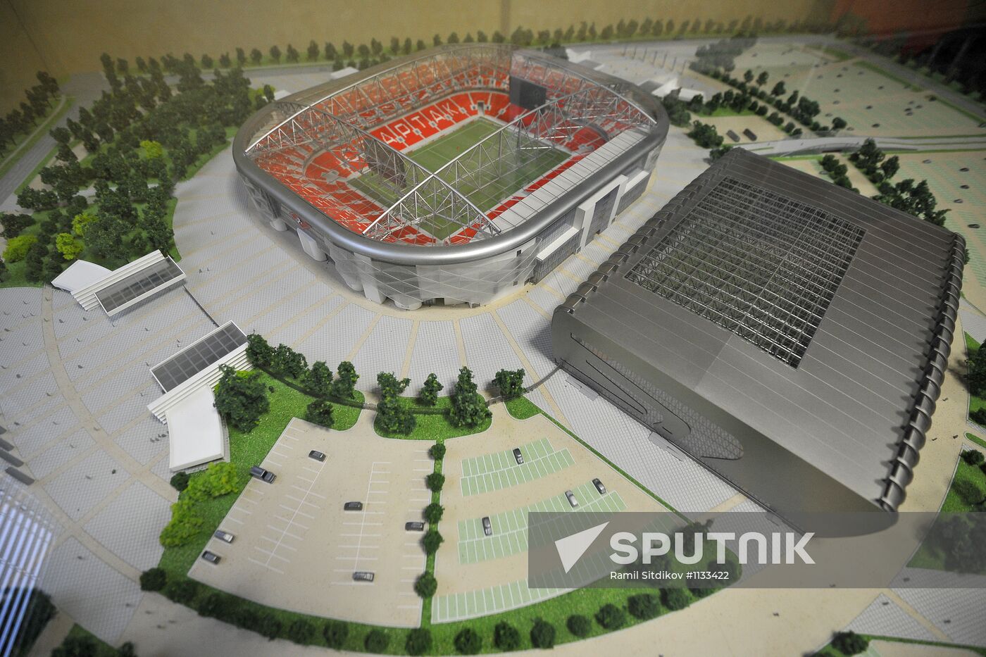 Construction of Spartak stadium