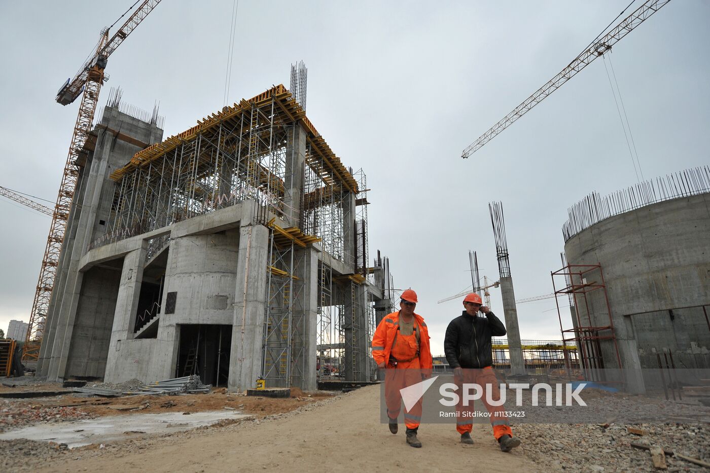 Construction of Spartak stadium
