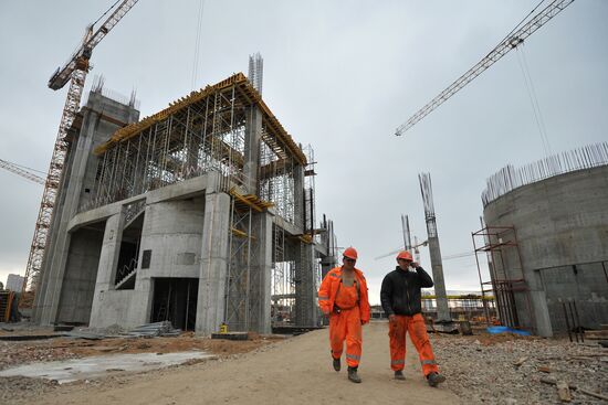 Construction of Spartak stadium
