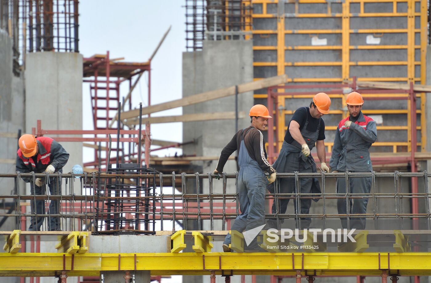 Construction of Spartak stadium