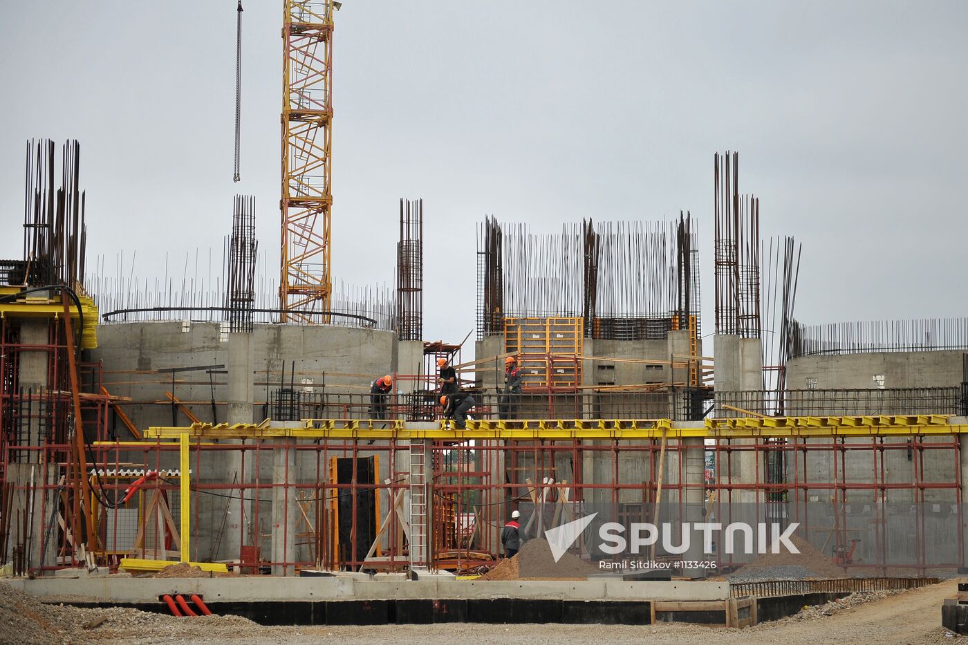 Construction of Spartak stadium
