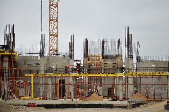 Construction of Spartak stadium