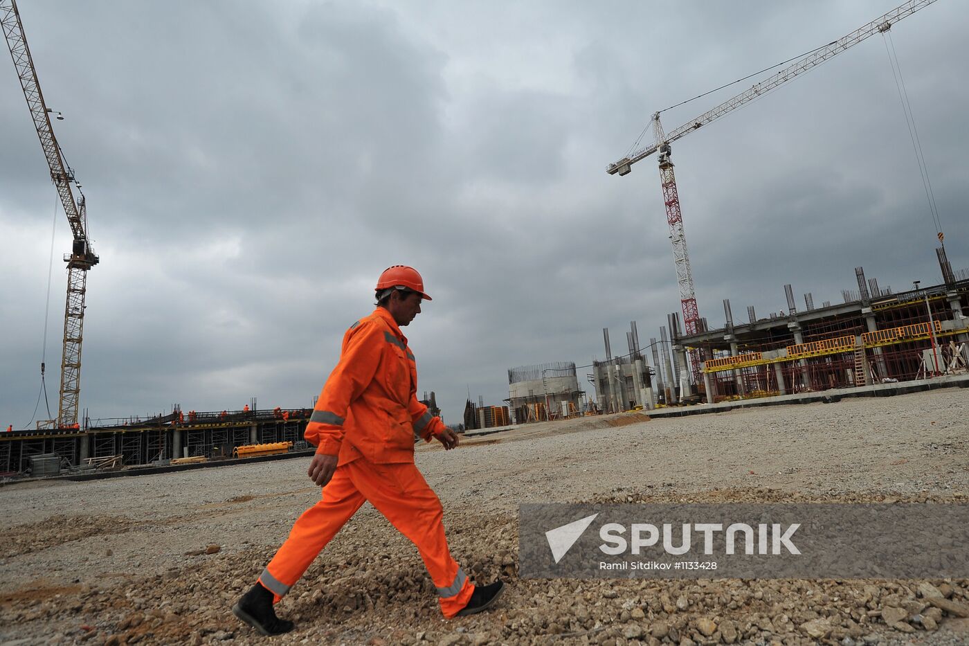 Construction of Spartak stadium