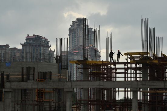 Construction of Spartak stadium