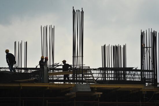 Construction of Spartak stadium