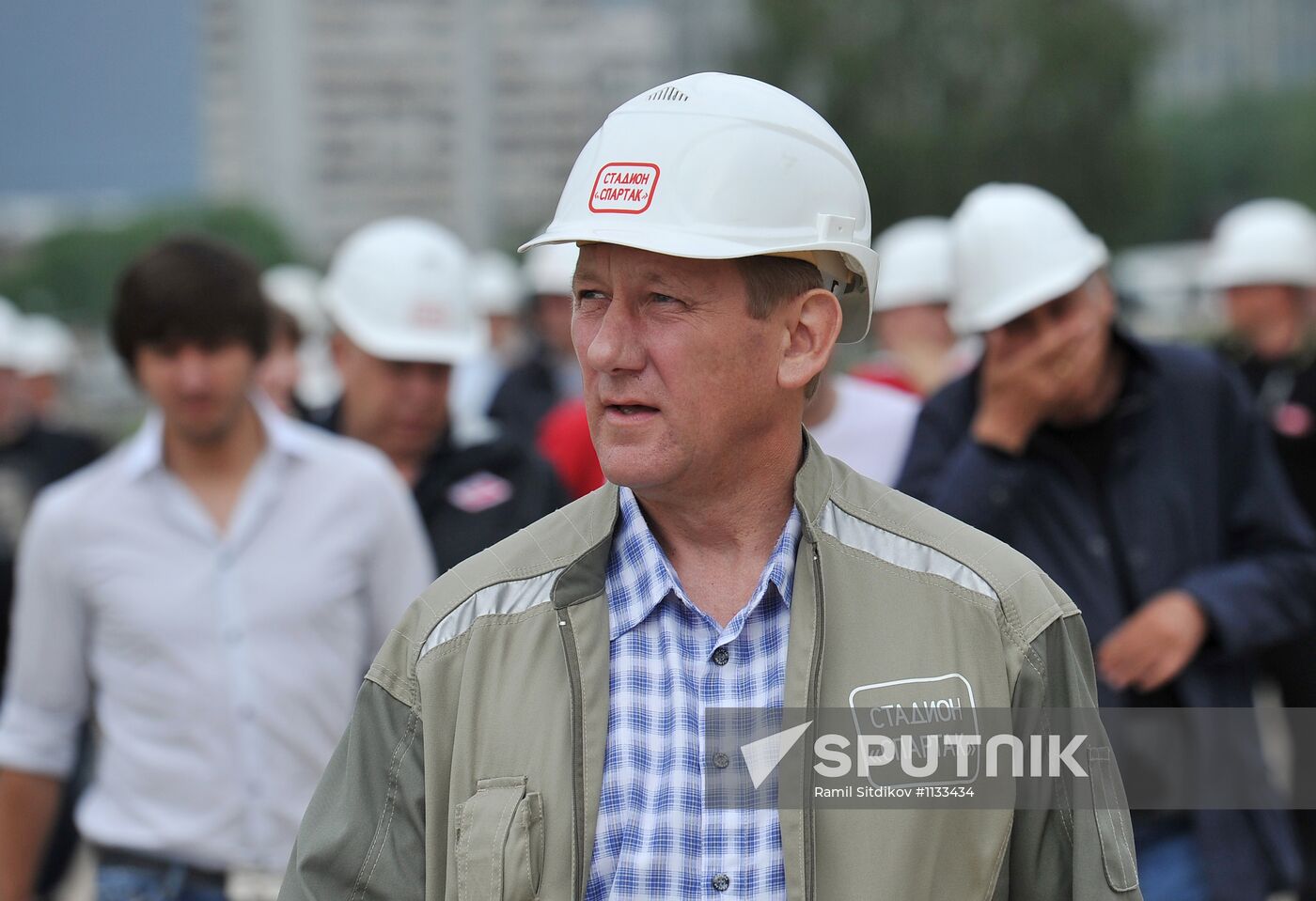 Construction of Spartak stadium