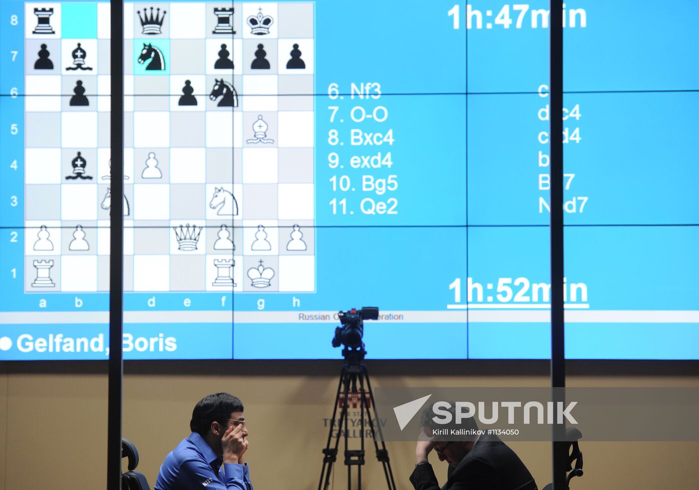 World Chess Championship 2012 match. Day Nine