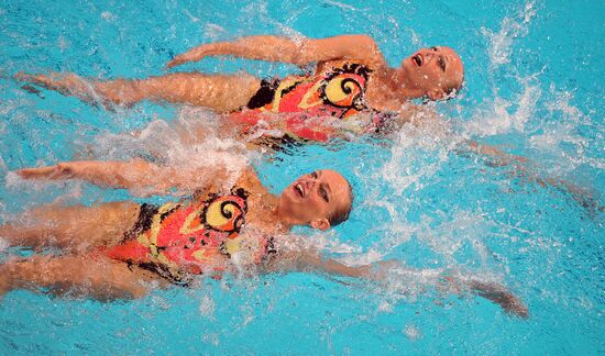 Synchronized swimming European Championship. First day