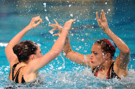 Synchronized swimming European Championship. First day
