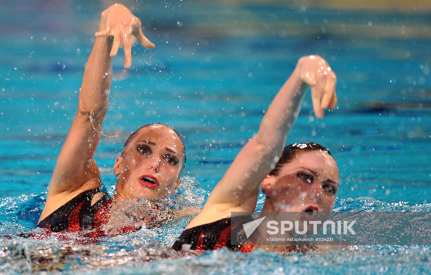 Synchronized swimming European Championship. First day