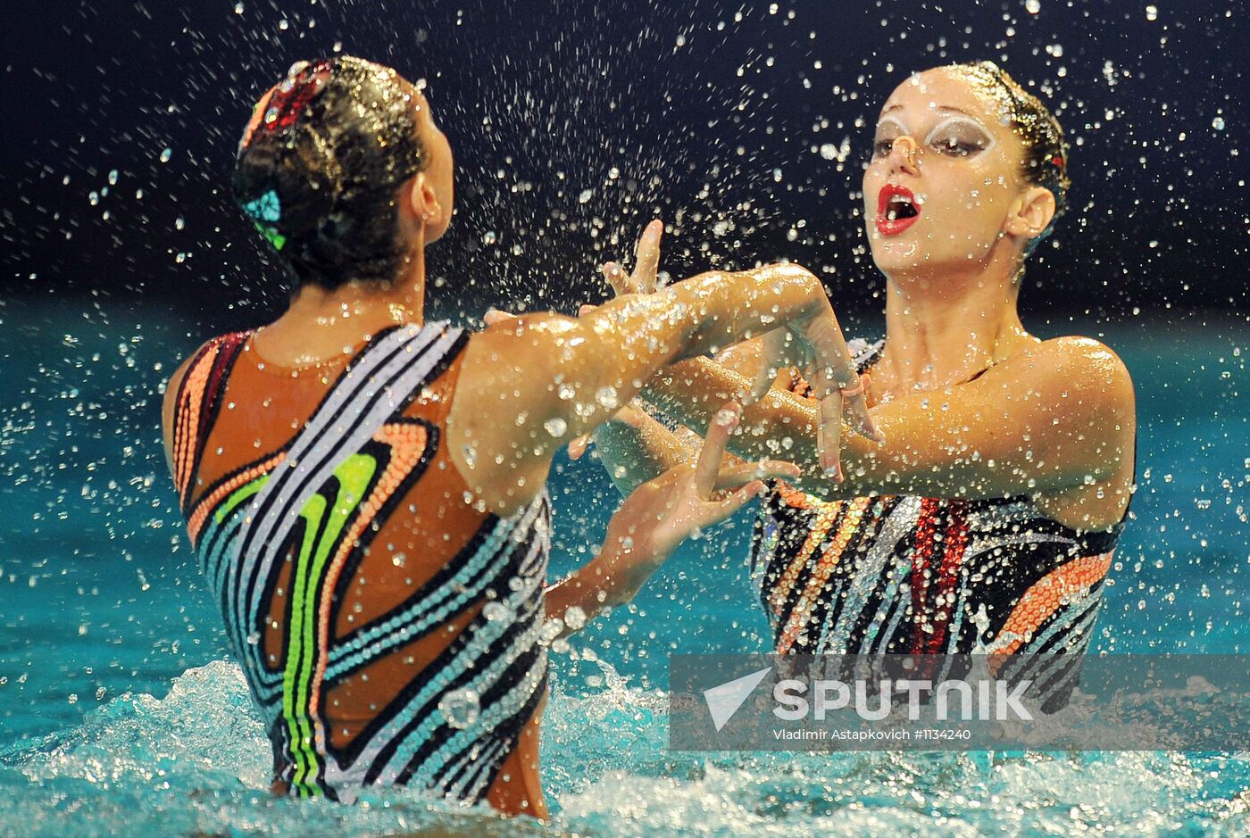 Synchronized swimming European Championship. First day